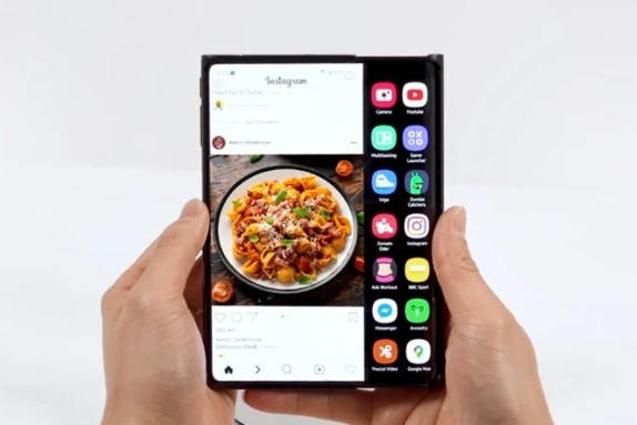 حق اختراع گوشی رول شونده سامسونگ