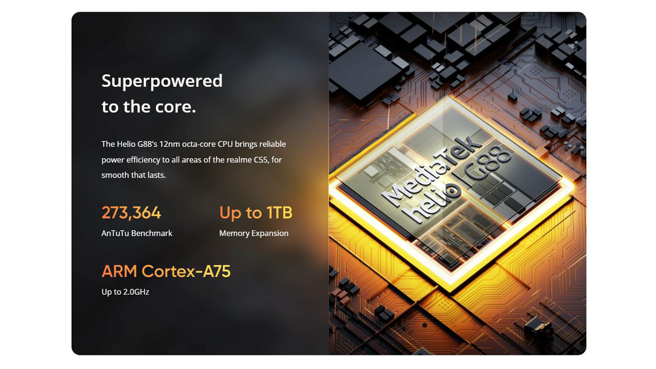 سخت افزار و عملکرد گوشی ریلمی realme C55