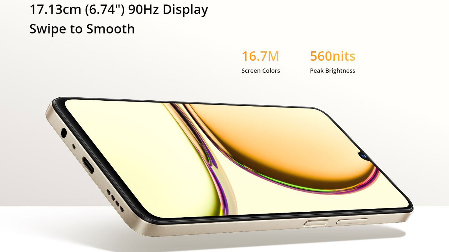 کیفیت نمایشگر گوشی realme C53 ریلمی