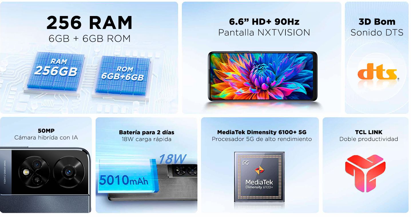 مشخصات فنی گوشی TCL 50 5G