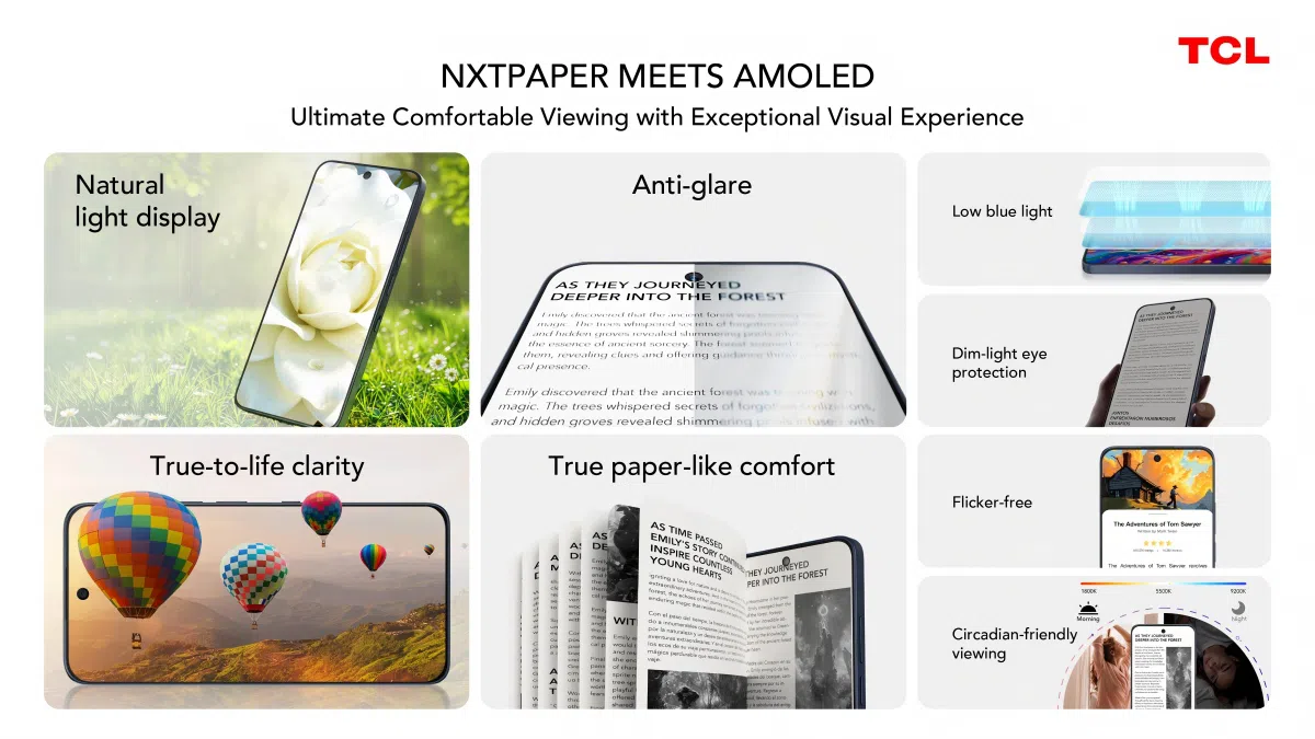 نمایشگر TCL NXTPAPER مبتنی بر AMOLED